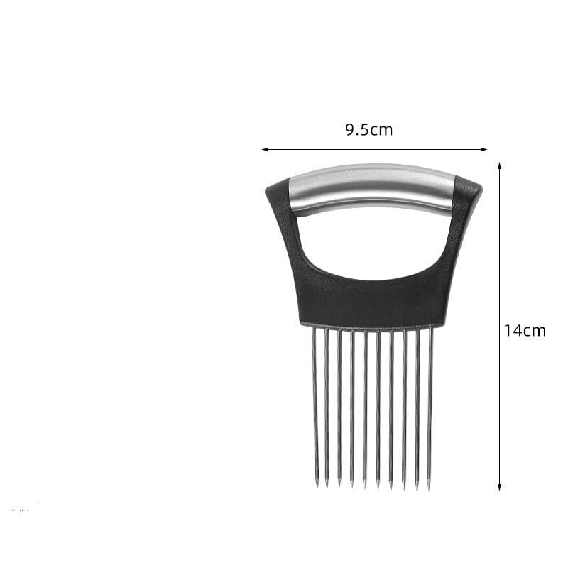 Stainless Steel Onion Holder & Meat Tenderizer – Multi - Function Vegetable Cutter Slice Guide Kitchen Utensils & Gadgets - Duly Kitchen